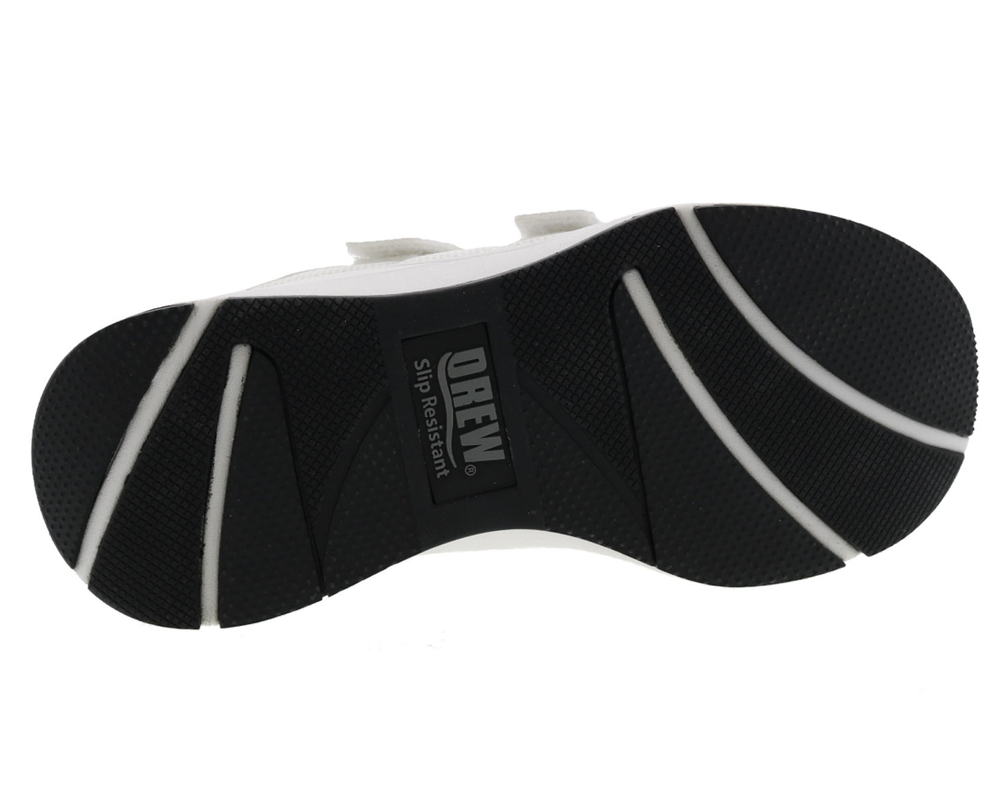 Drew Contessa Women's Double Hook and Loop Sneaker - White Combo - Sole View