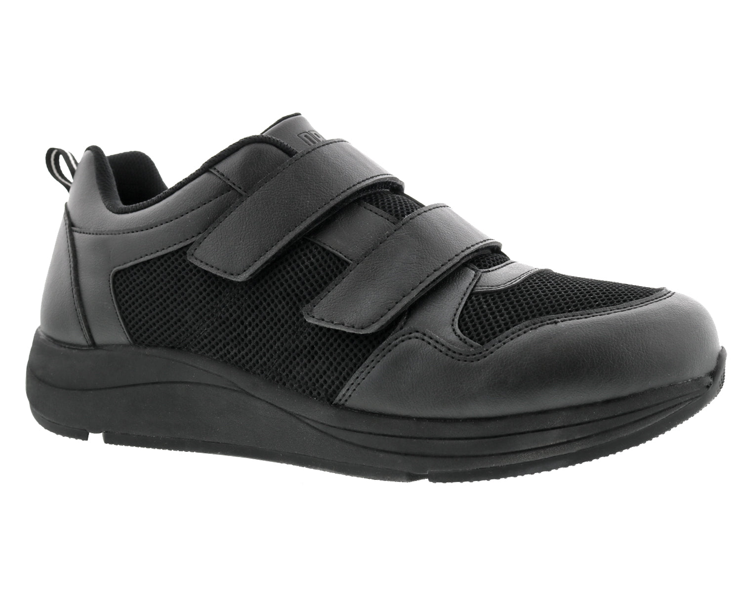 Drew Contest Mens Hook and Loop Slip Resistant Athletic Shoe -  Black Combo