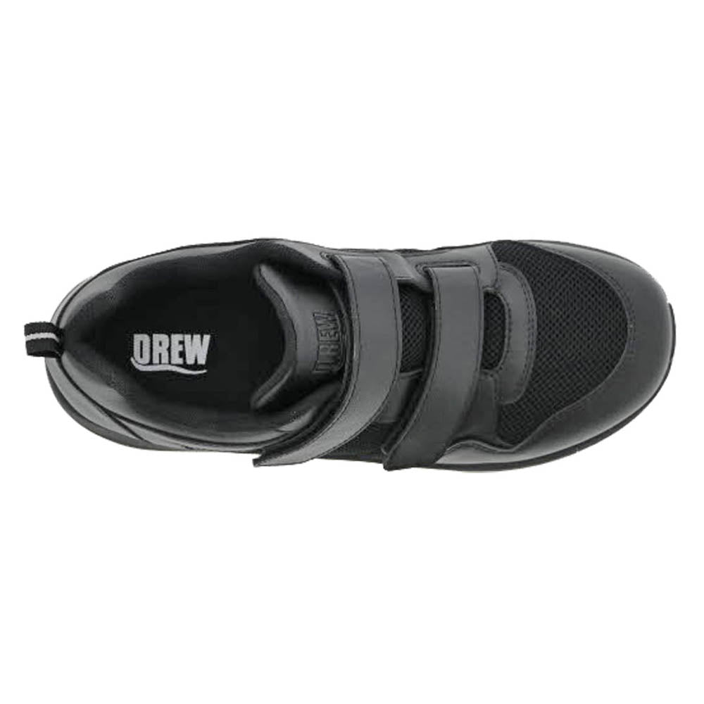 Drew Contest Mens Hook and Loop Slip Resistant Athletic Shoe -  Black Combo