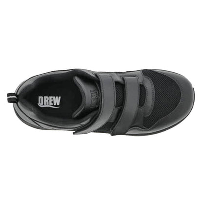Drew Contest Mens Hook and Loop Slip Resistant Athletic Shoe -  Black Combo