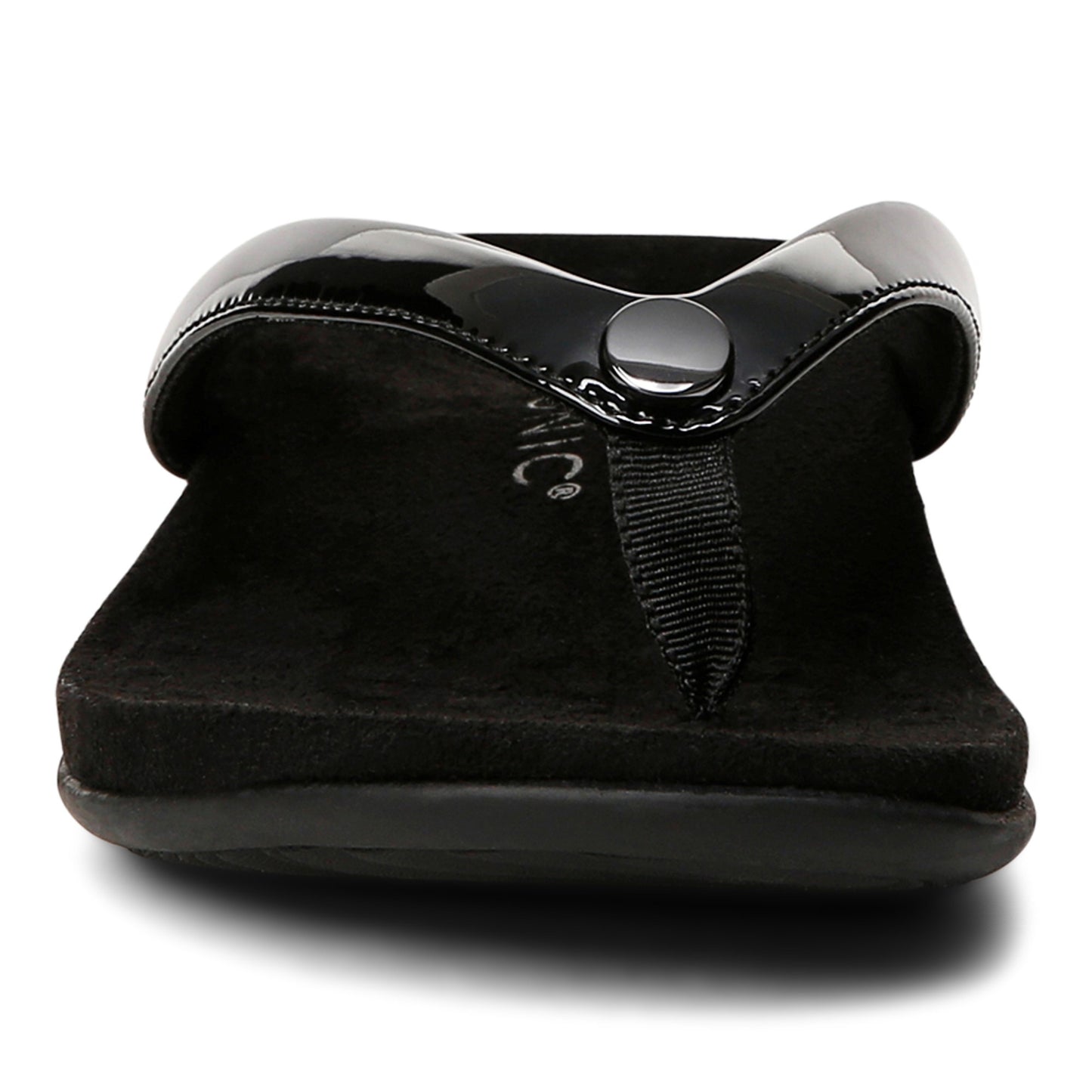 Vionic Davina Women's Supportive Flip Flop Sandal - Black - Front