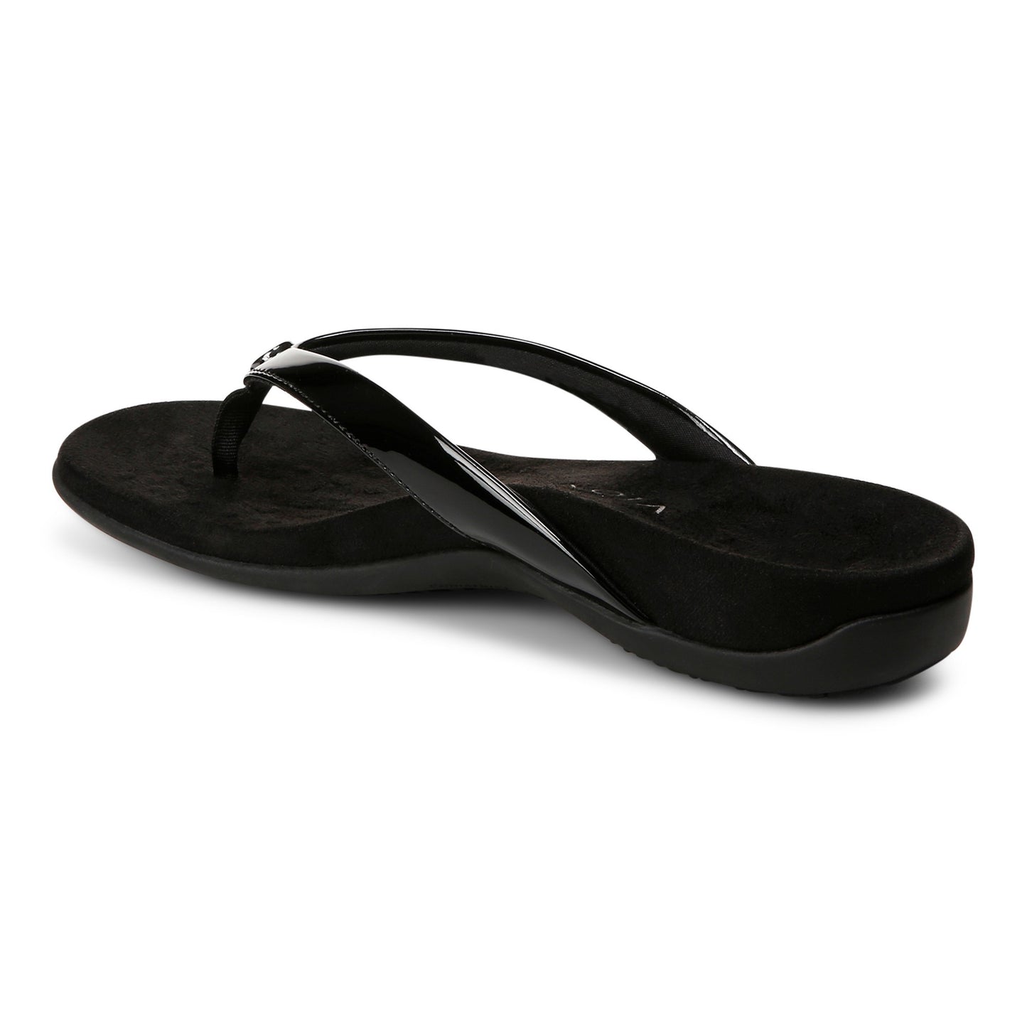Vionic Davina Women's Supportive Flip Flop Sandal - Black - Back angle