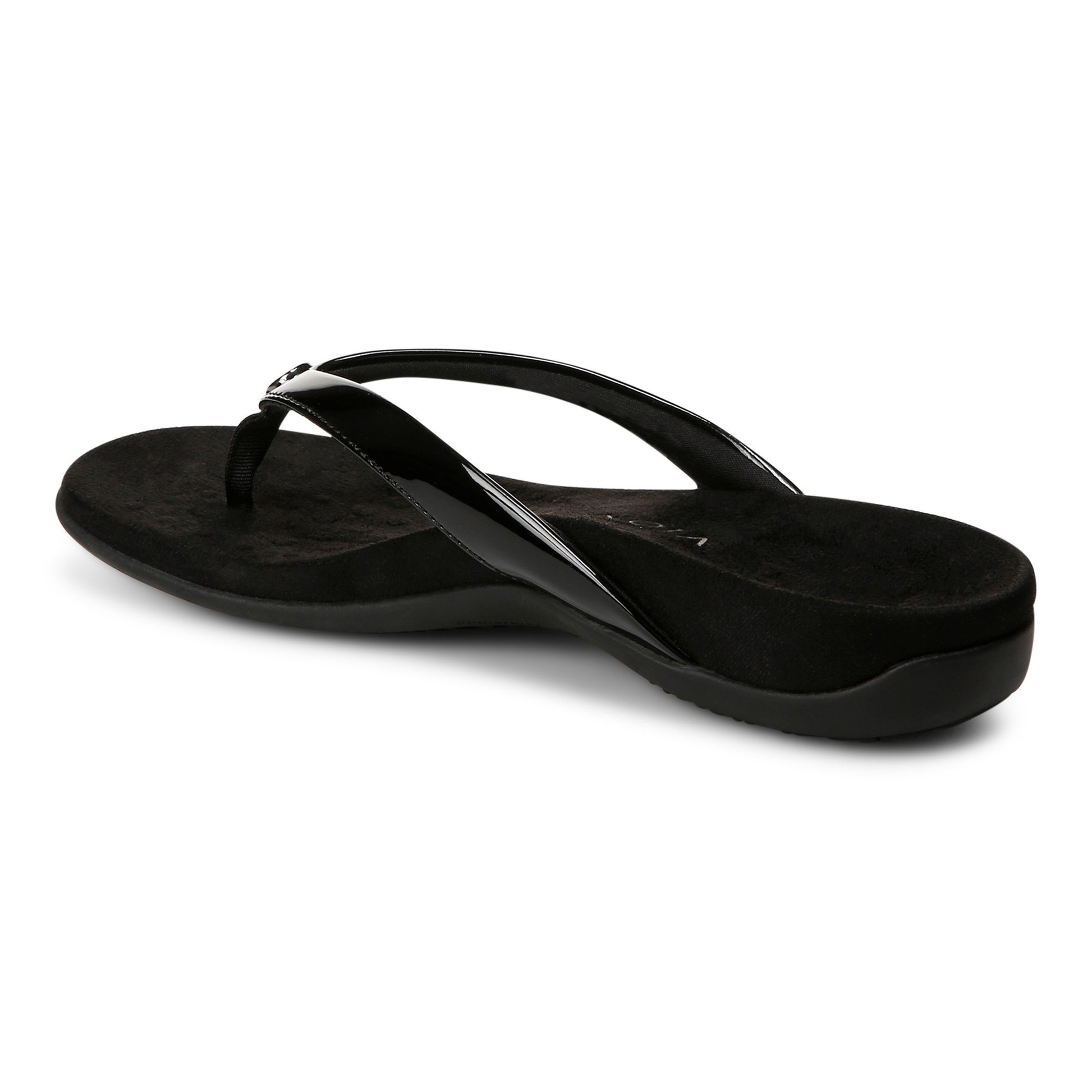Vionic Davina Women's Supportive Flip Flop Sandal - Black - Back angle