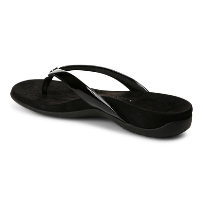 Vionic Davina Women's Supportive Flip Flop Sandal - Black - Back angle