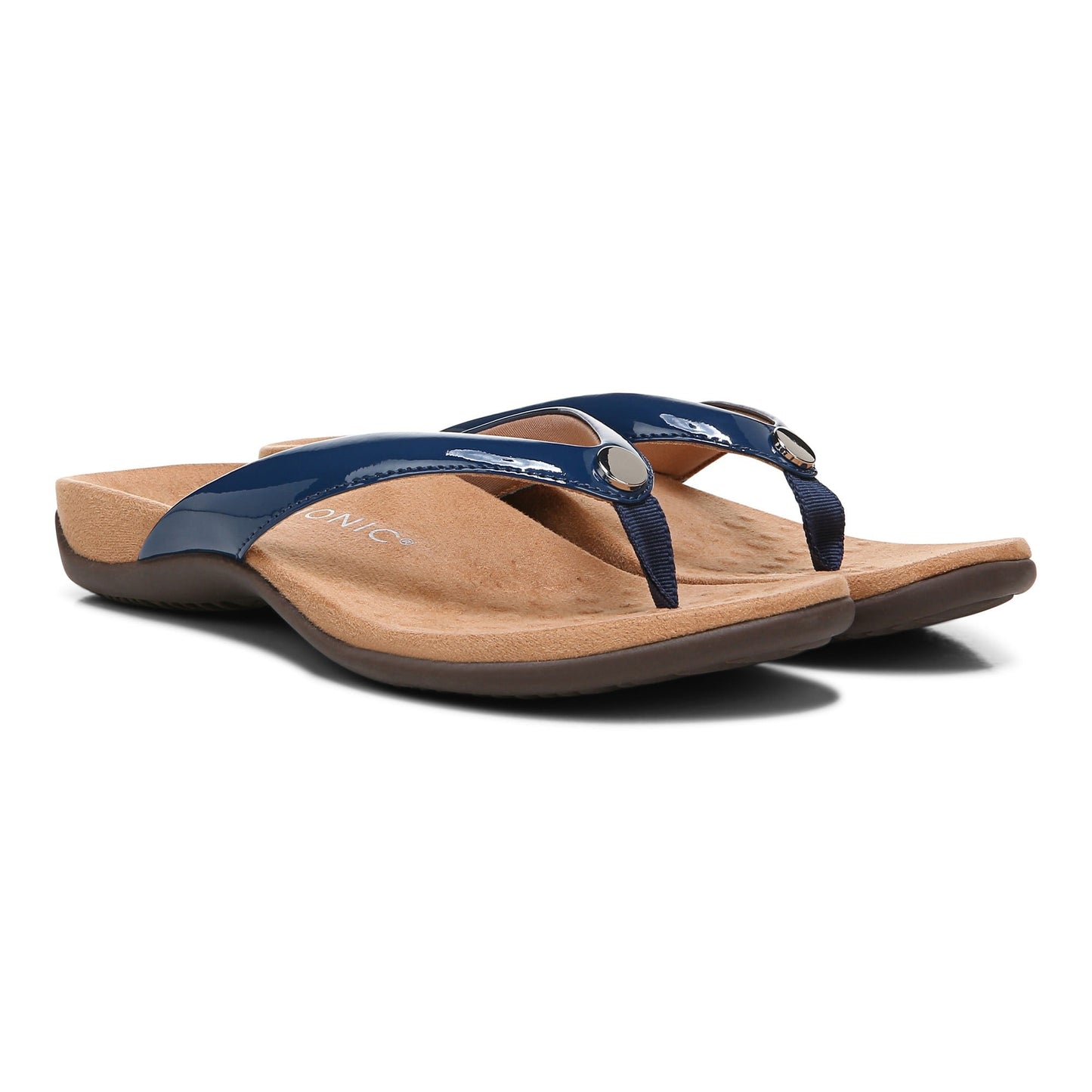Vionic Davina Women's Supportive Flip Flop Sandal - Dark Blue - Pair