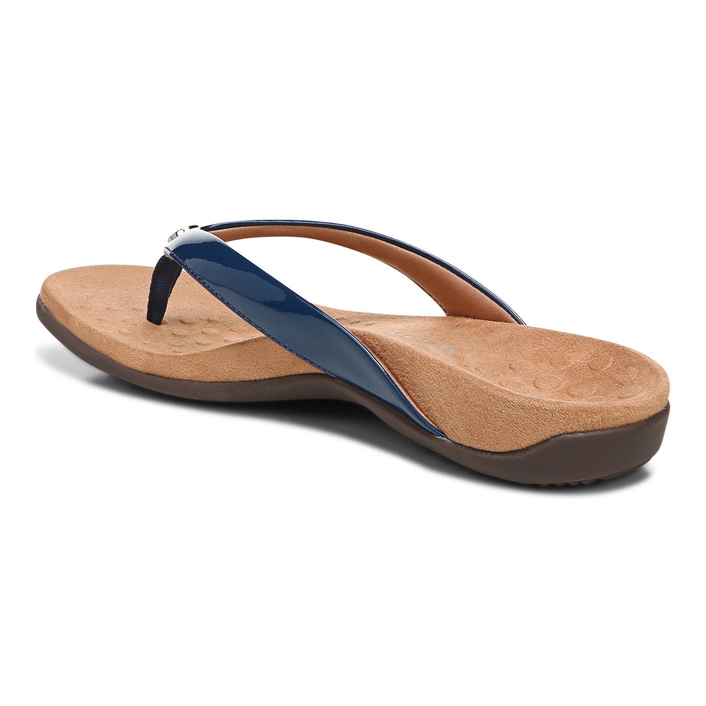 Vionic Davina Women's Supportive Flip Flop Sandal - Dark Blue - Back angle
