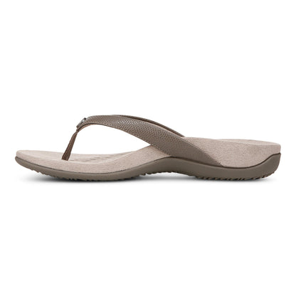Vionic Davina Women's Supportive Flip Flop Sandal - Stone - Left Side