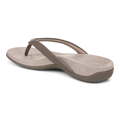 Vionic Davina Women's Supportive Flip Flop Sandal - Stone - Back angle