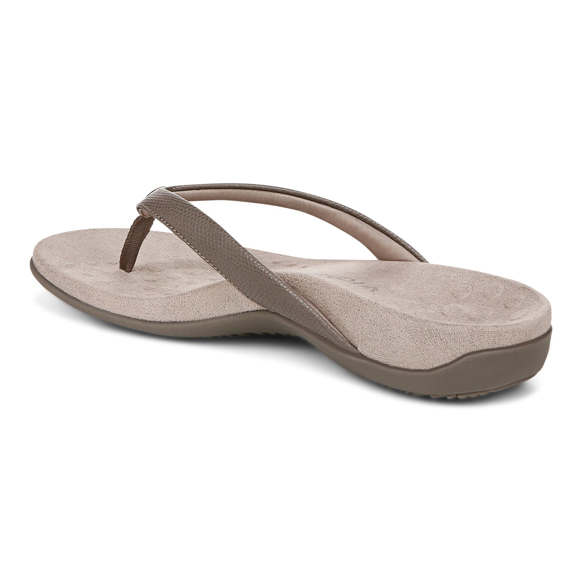 Vionic Davina Women's Supportive Flip Flop Sandal - Stone - Back angle