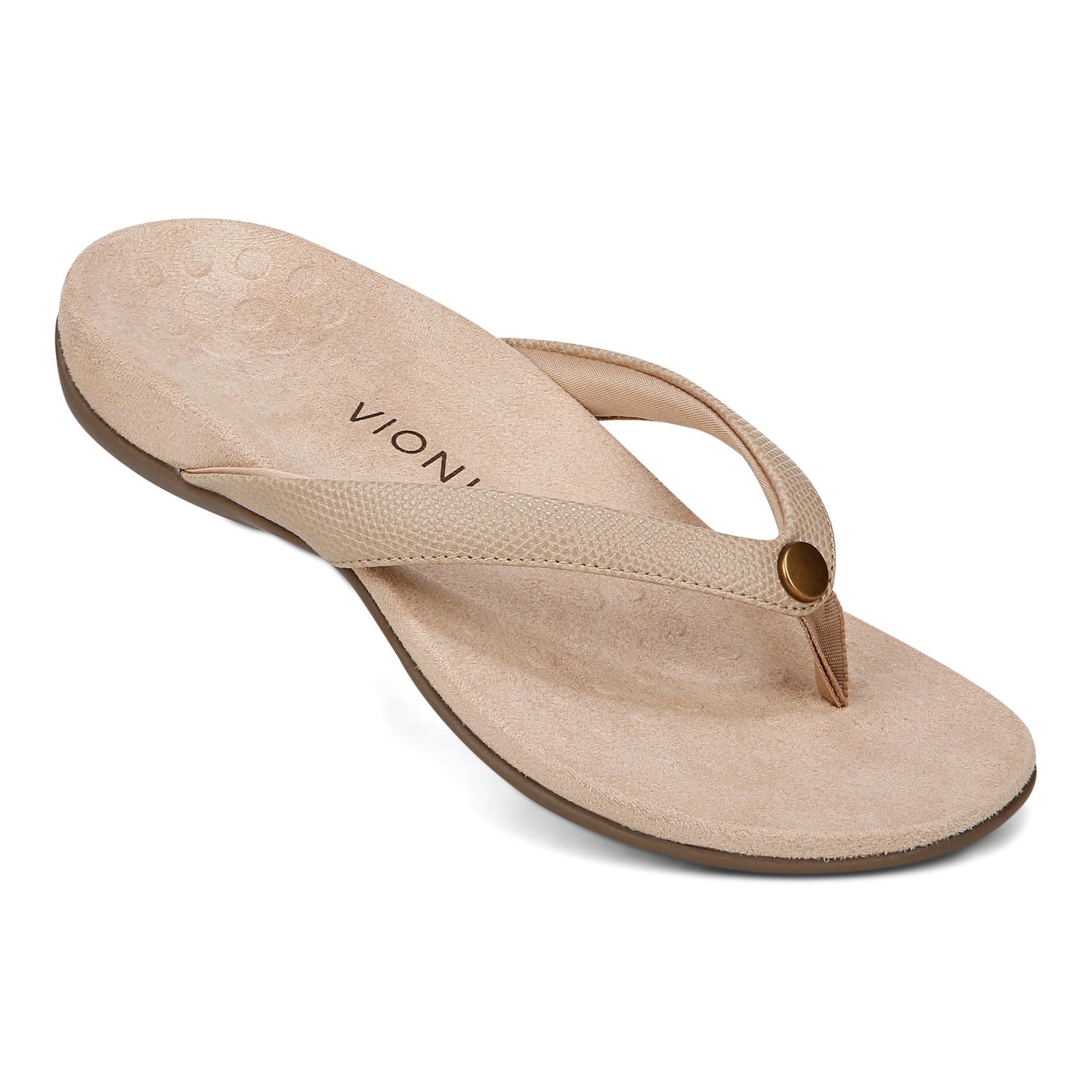 Vionic Davina Women's Supportive Flip Flop Sandal - Semolina - DAVINA-I6085S2250-SEMOLINA TAN-13fl-med