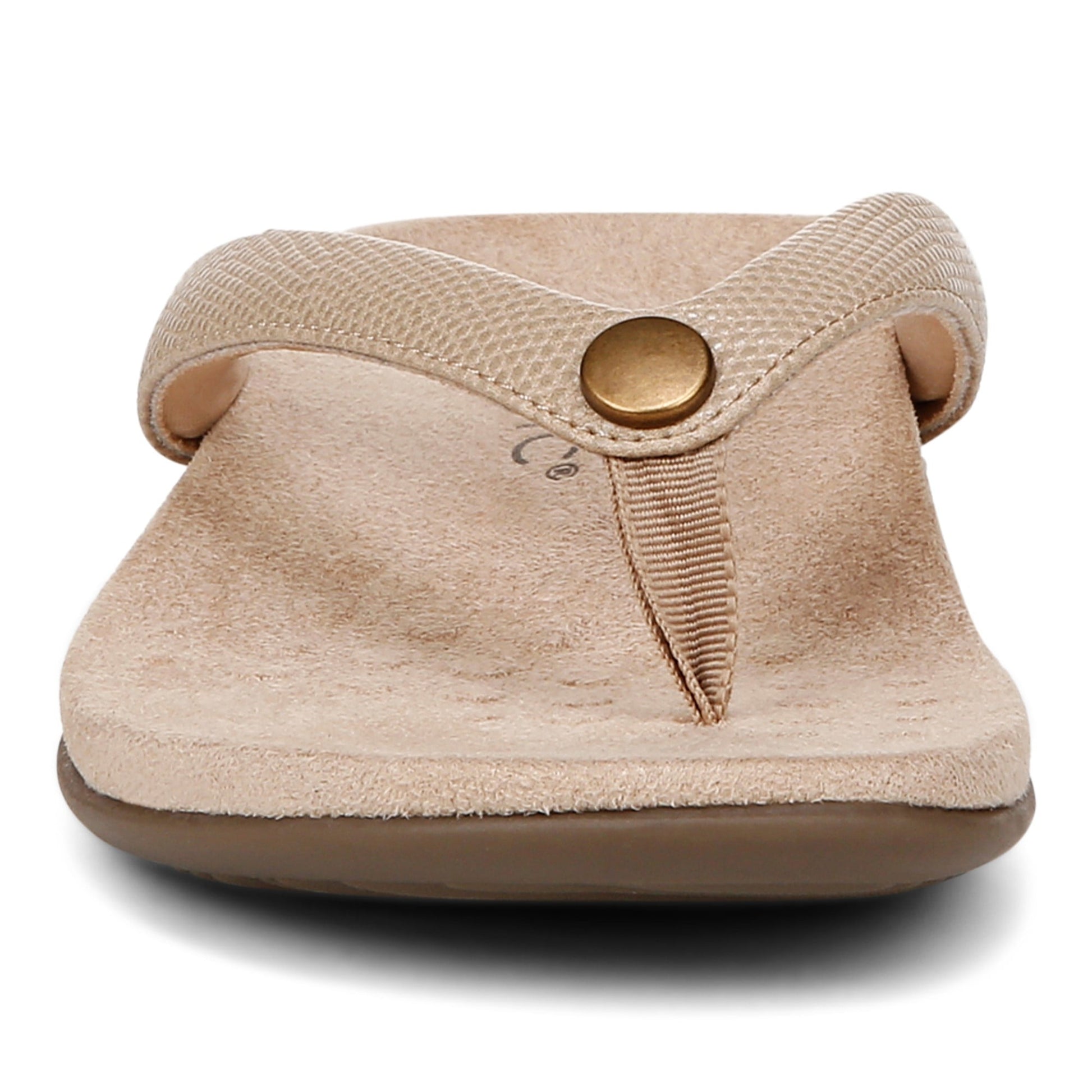 Vionic Davina Women's Supportive Flip Flop Sandal - Semolina - Front