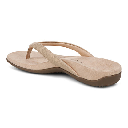 Vionic Davina Women's Supportive Flip Flop Sandal - Semolina - Back angle