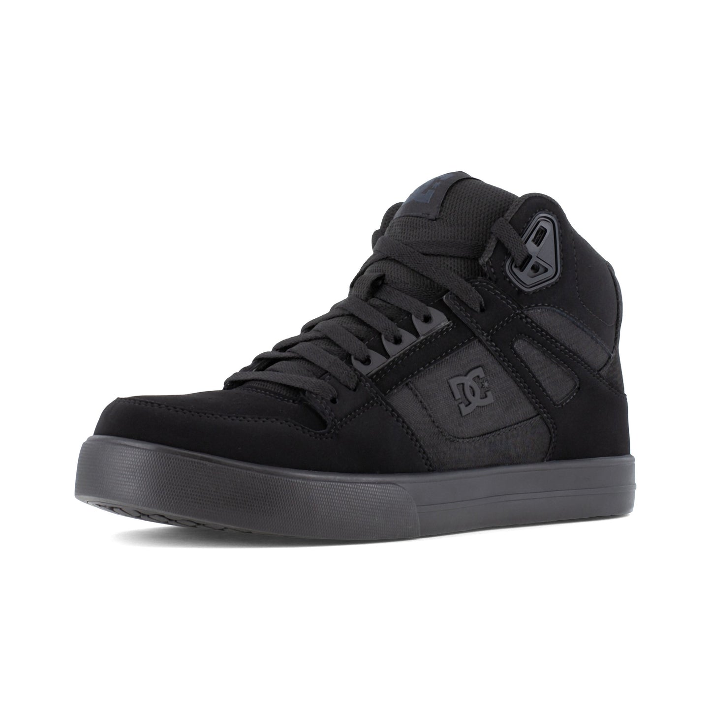 DC Work Crew Pure Work Men's Composite Toe Work High-Top - Black/Dark Gray - Black/Dark Gray - Angle other shoe