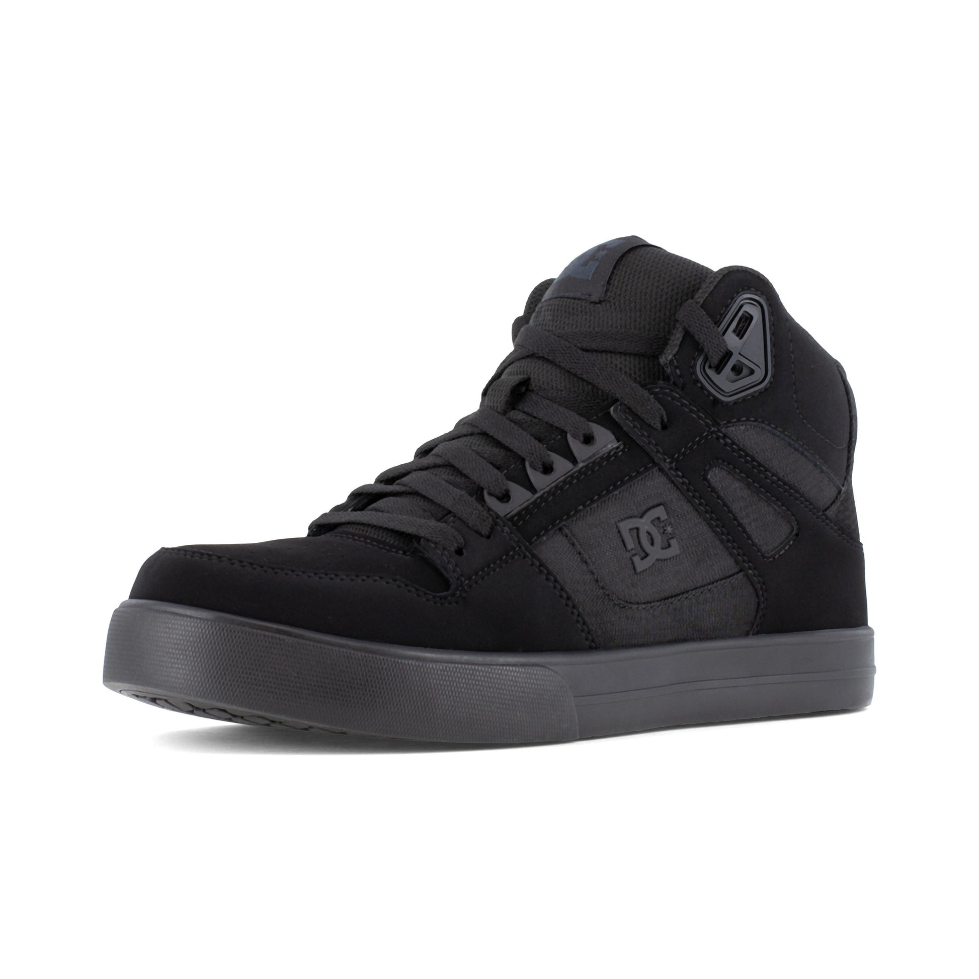 DC Work Crew Pure Work Men's Composite Toe Work High-Top - Black/Dark Gray - Black/Dark Gray - Angle other shoe