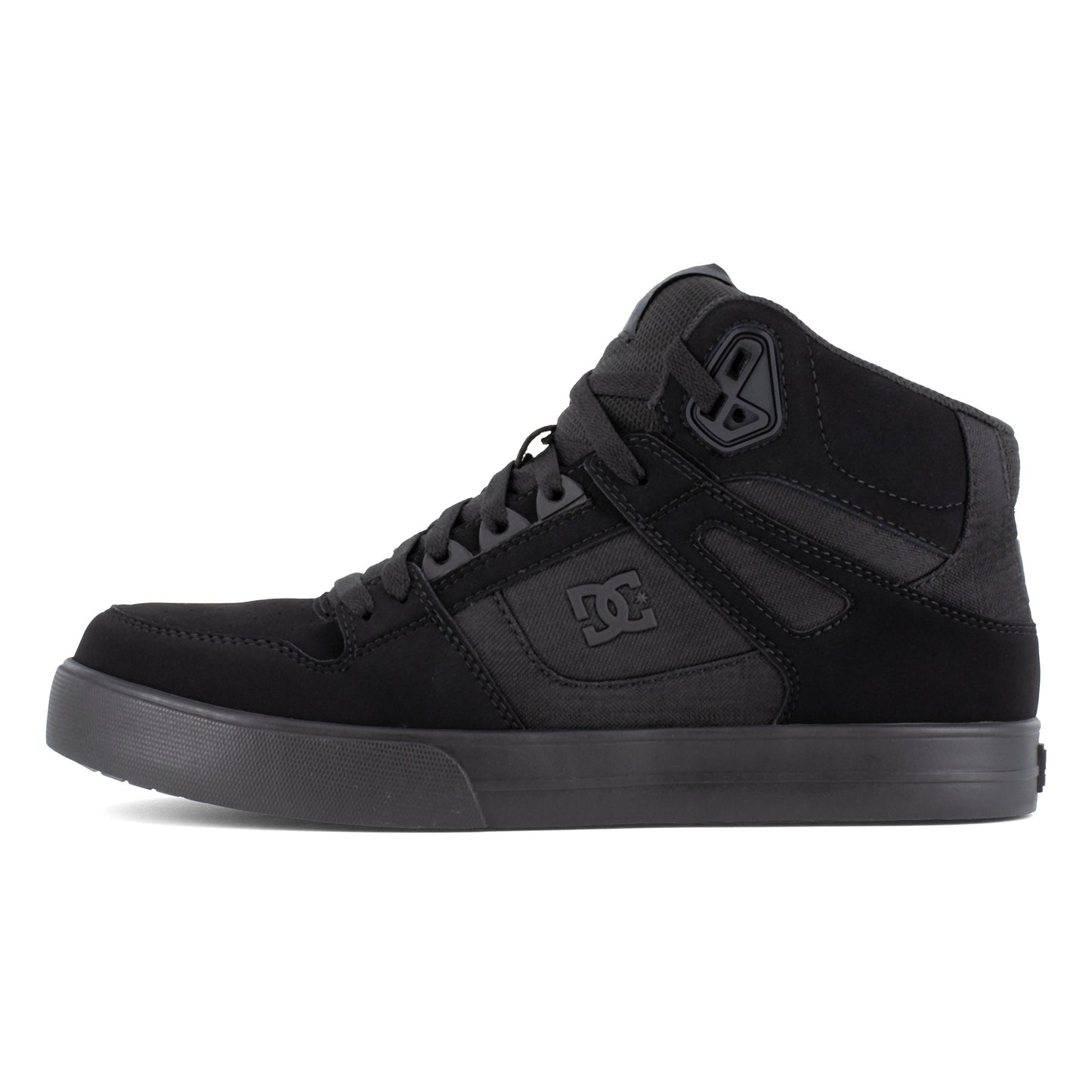 DC Work Crew Pure Work Men's Composite Toe Work High-Top - Black/Dark Gray - Black/Dark Gray - Other Shoe Side