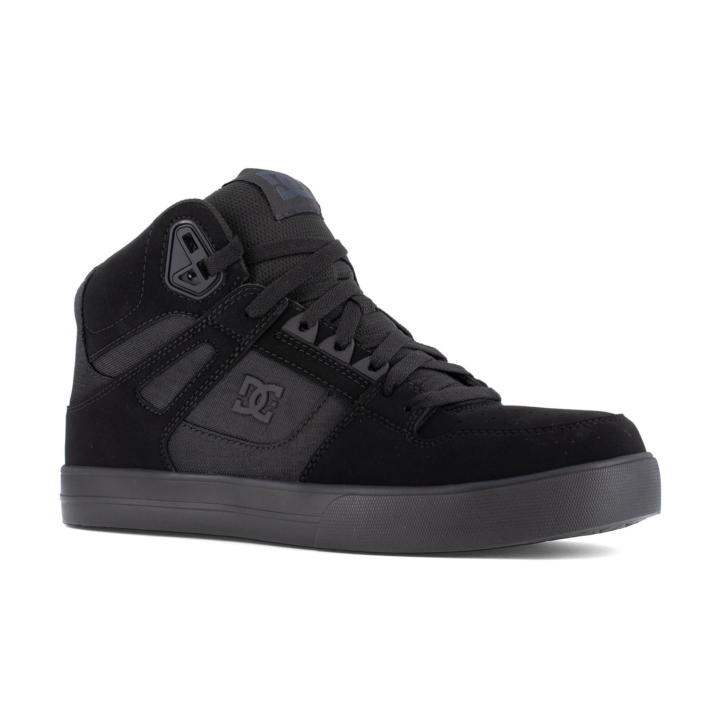 DC Work Crew Pure Work Men's Composite Toe Work High-Top - Black/Dark Gray - Black/Dark Gray - angle main