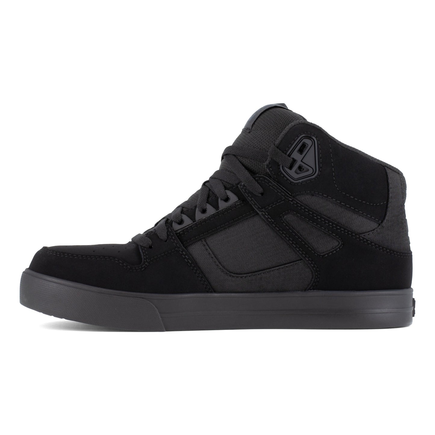 DC Work Crew Pure Work Men's Composite Toe Work High-Top - Black/Dark Gray - Black/Dark Gray - side view 2