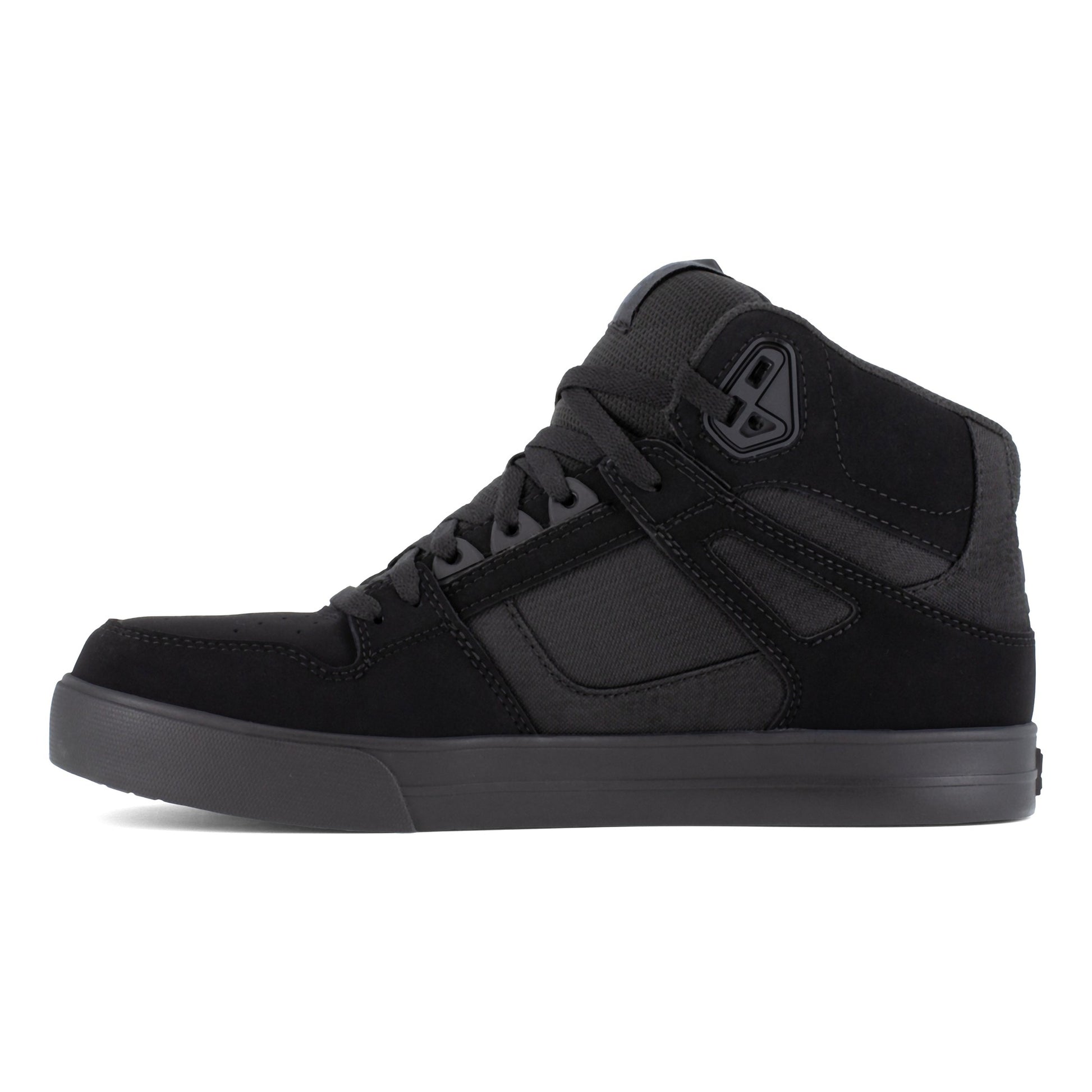 DC Work Crew Pure Work Men's Composite Toe Work High-Top - Black/Dark Gray - Black/Dark Gray - side view 2