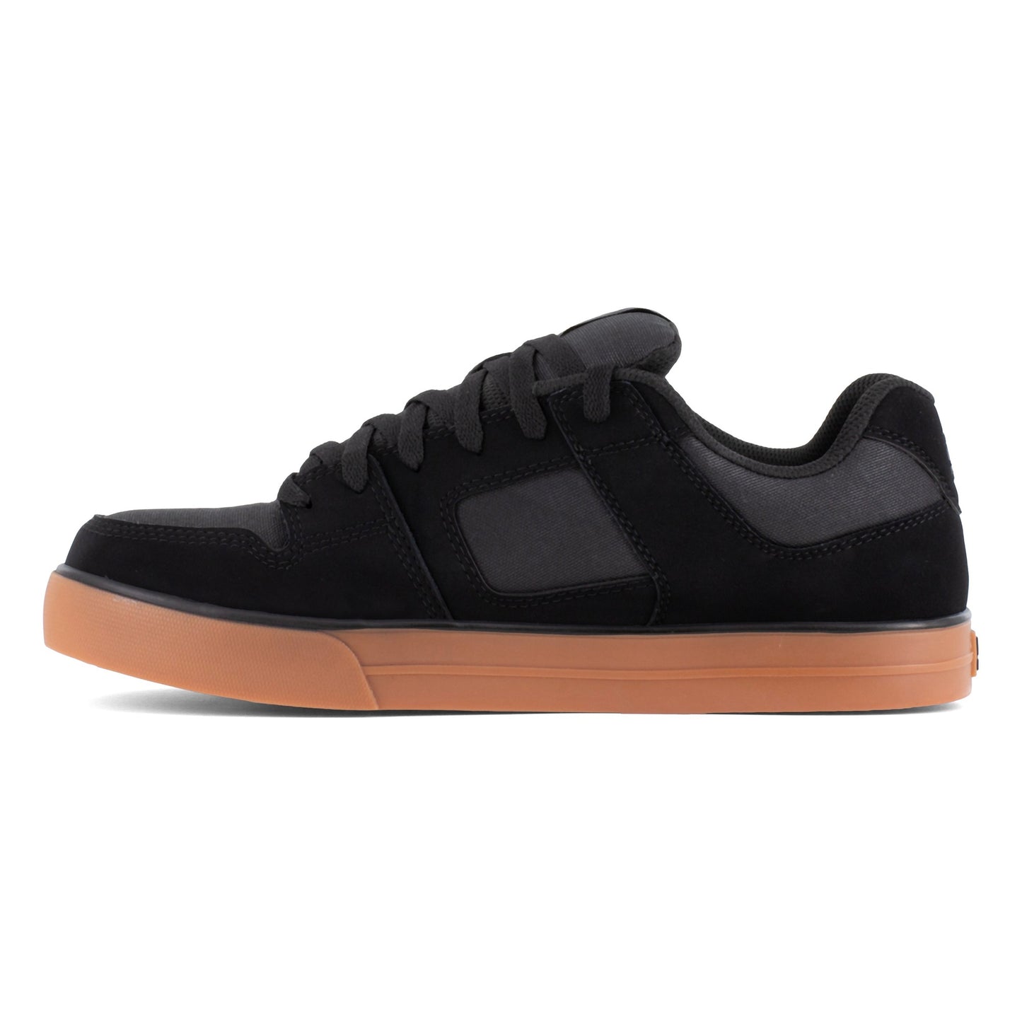 DC Work Crew Pure Work Men's Composite Toe Work Shoe - Black/Gum - Black/Gum - side view 2