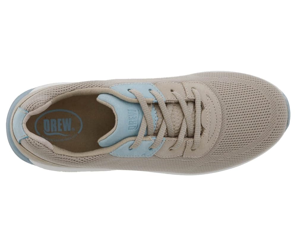 Drew Terrain Women's Lace-Up Shoe - Taupe/Teal Mesh Combo