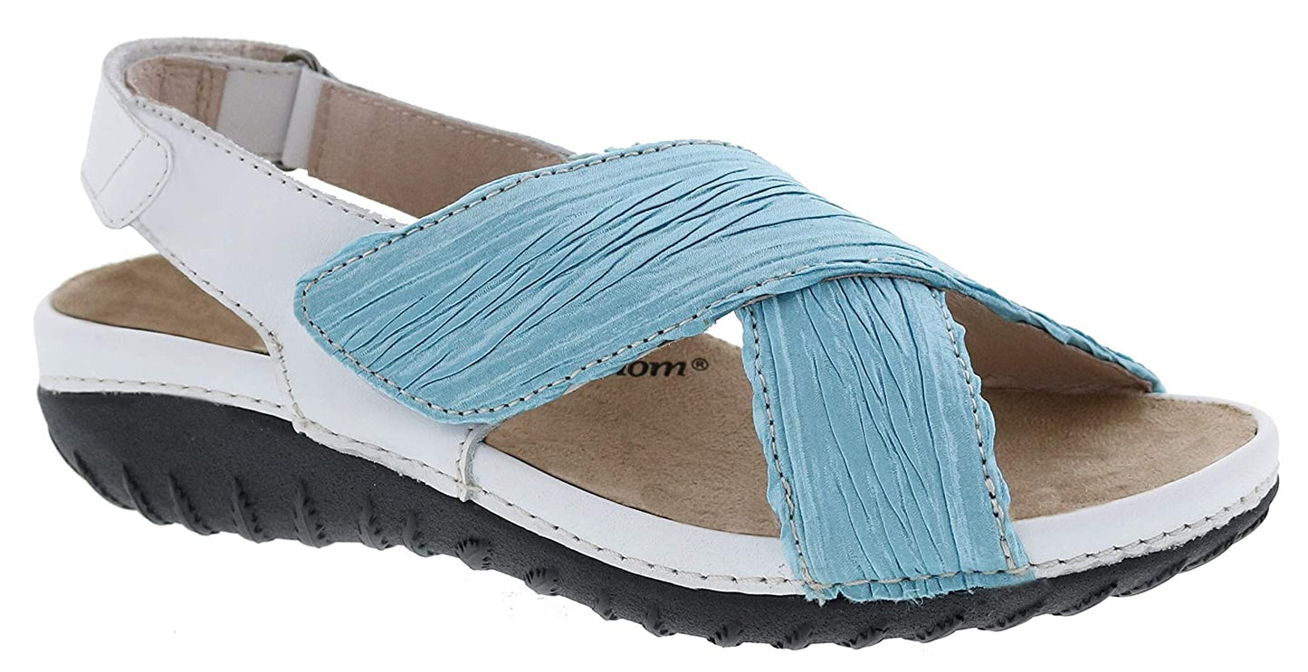 Drew  - Women's - Blue/Leather - Angle