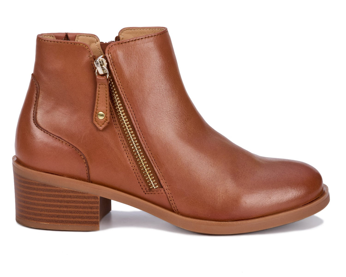 Ros Hommerson Dixon Women's Bootie - Luggage Napa Leather - Outside View