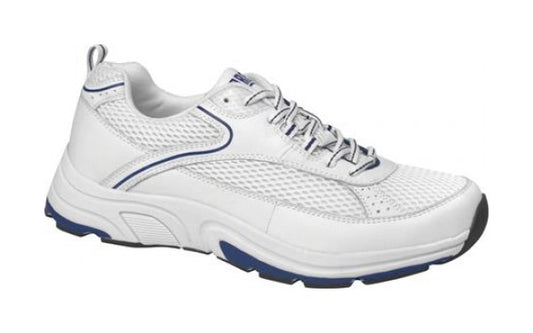 Drew Aaron - Men's Athletic Lace Oxford Shoe - Wht/Blue Cmb