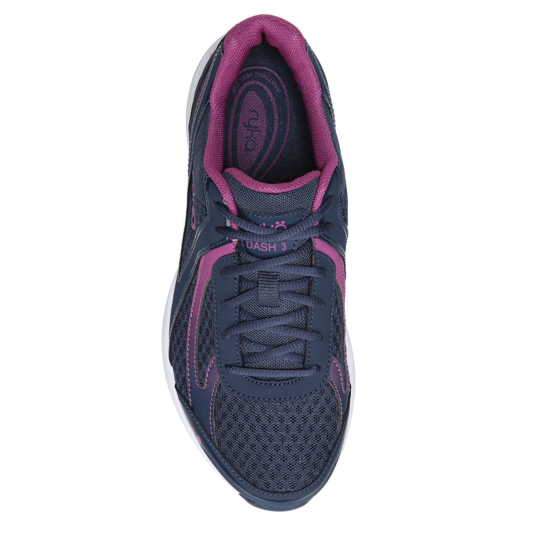 Ryka Dash 3 Women's Athletic Walking Sneaker - Insignia Blue / Vivid Berry - Top
