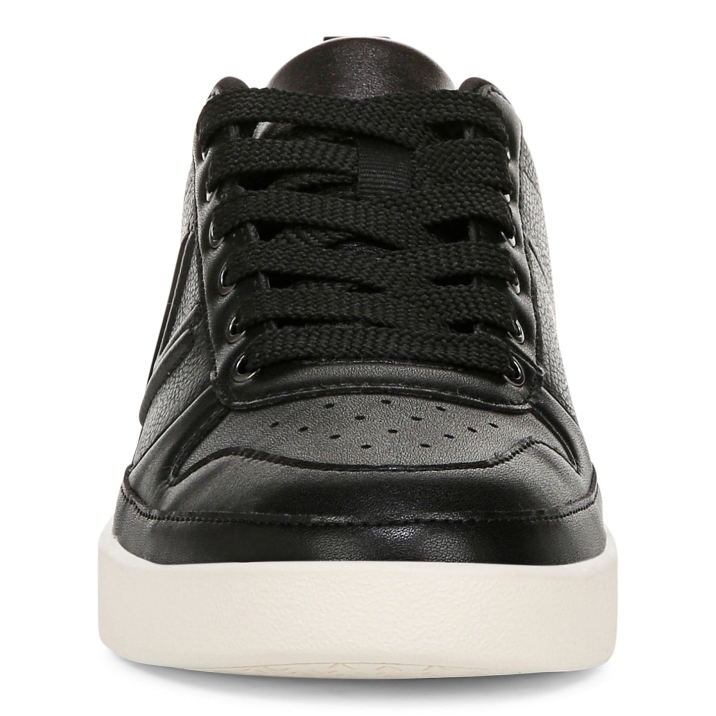 Vionic Elise Women's Leather Casual Comfort Sneakers - Black - Front