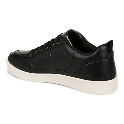 Vionic Elise Women's Leather Casual Comfort Sneakers - Black - Back angle