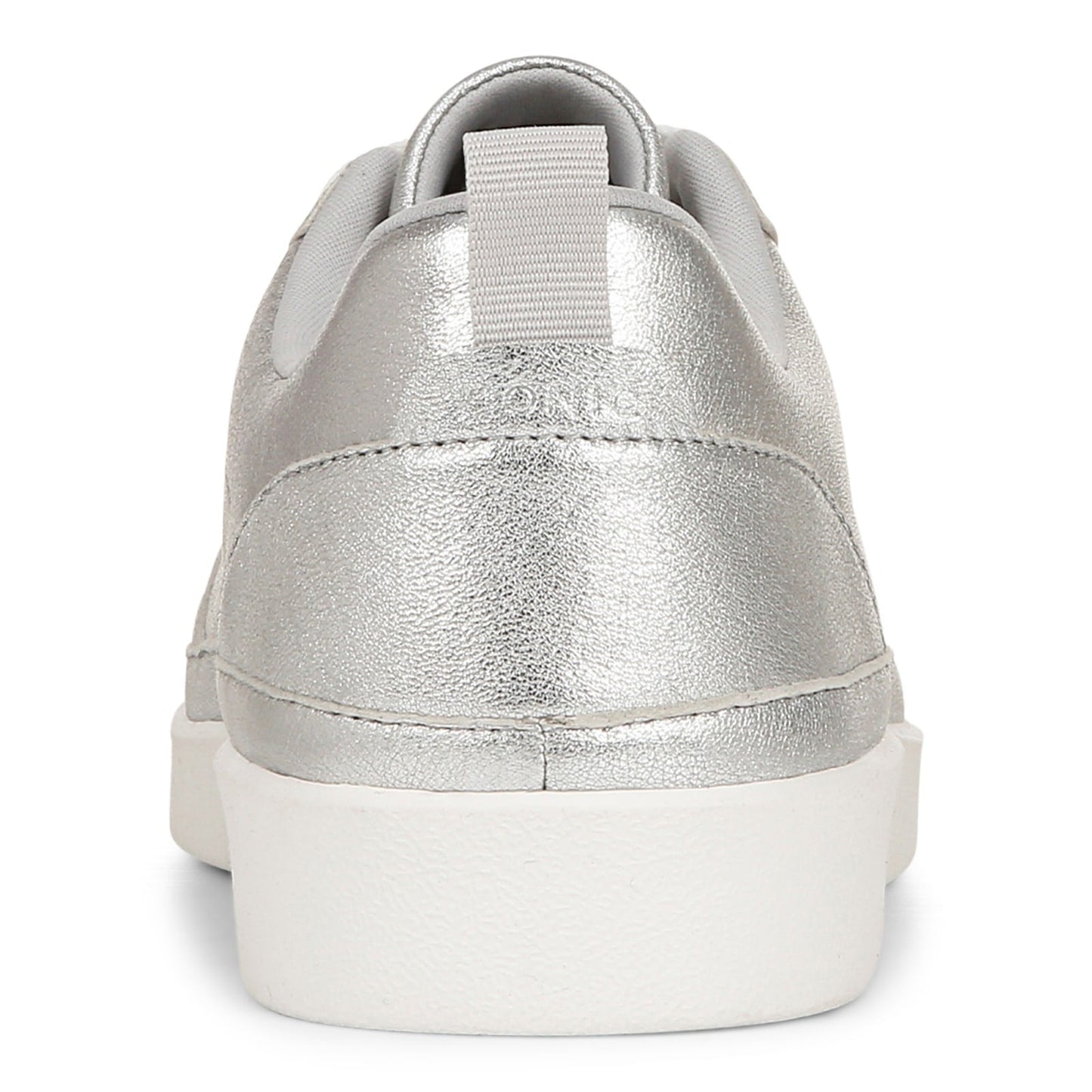 Vionic Elise Women's Leather Casual Comfort Sneakers - Silver - Back
