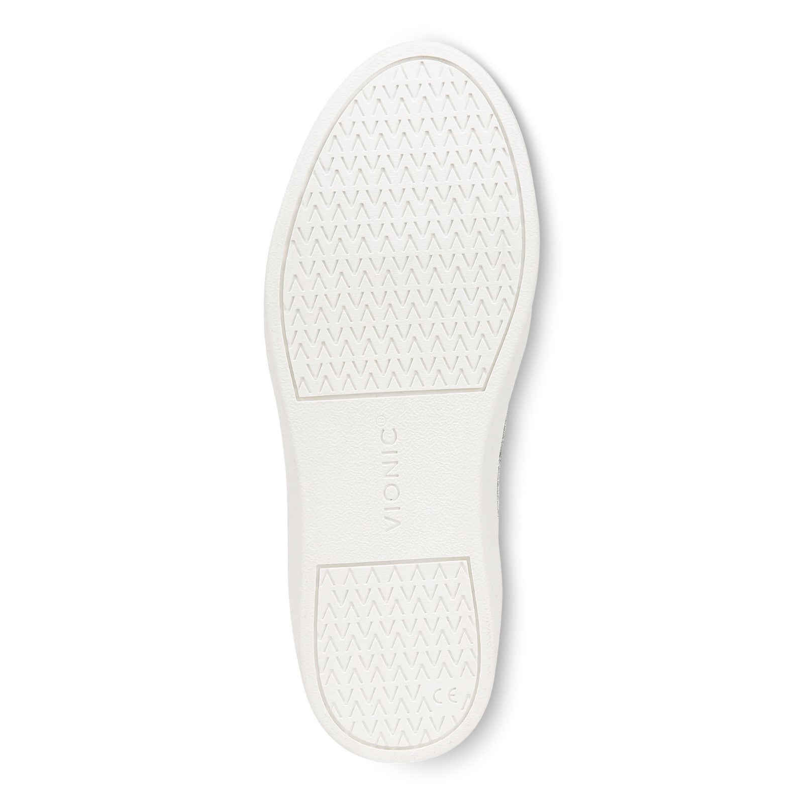 Vionic Elise Women's Leather Casual Comfort Sneakers - Silver - Bottom