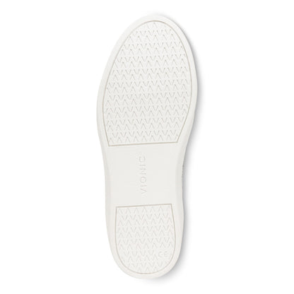 Vionic Elise Women's Leather Casual Comfort Sneakers - Silver - Bottom