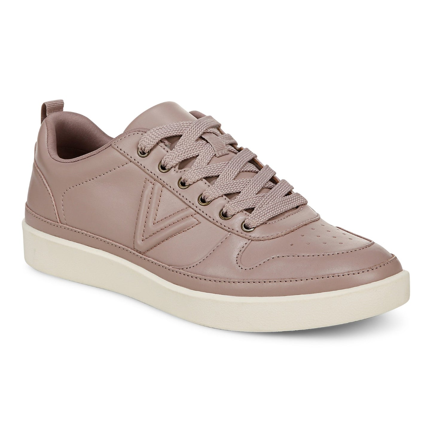 Vionic Elise Women's Leather Casual Comfort Sneakers - Magnolia Dusk - Angle main