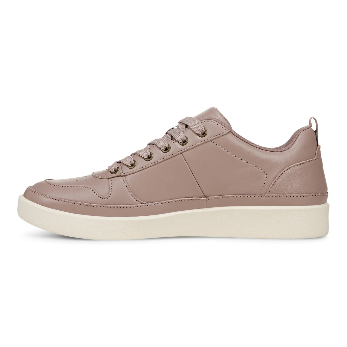 Vionic Elise Women's Leather Casual Comfort Sneakers - Magnolia Dusk - Left Side