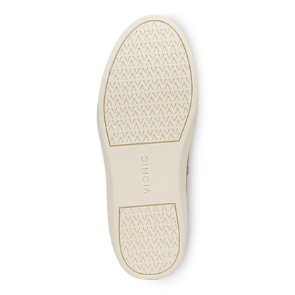 Vionic Elise Women's Leather Casual Comfort Sneakers - Magnolia Dusk - Bottom