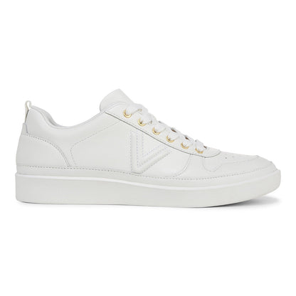 Vionic Elise Women's Leather Casual Comfort Sneakers - White - Right side