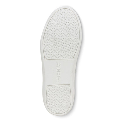 Vionic Elise Women's Leather Casual Comfort Sneakers - White - Bottom