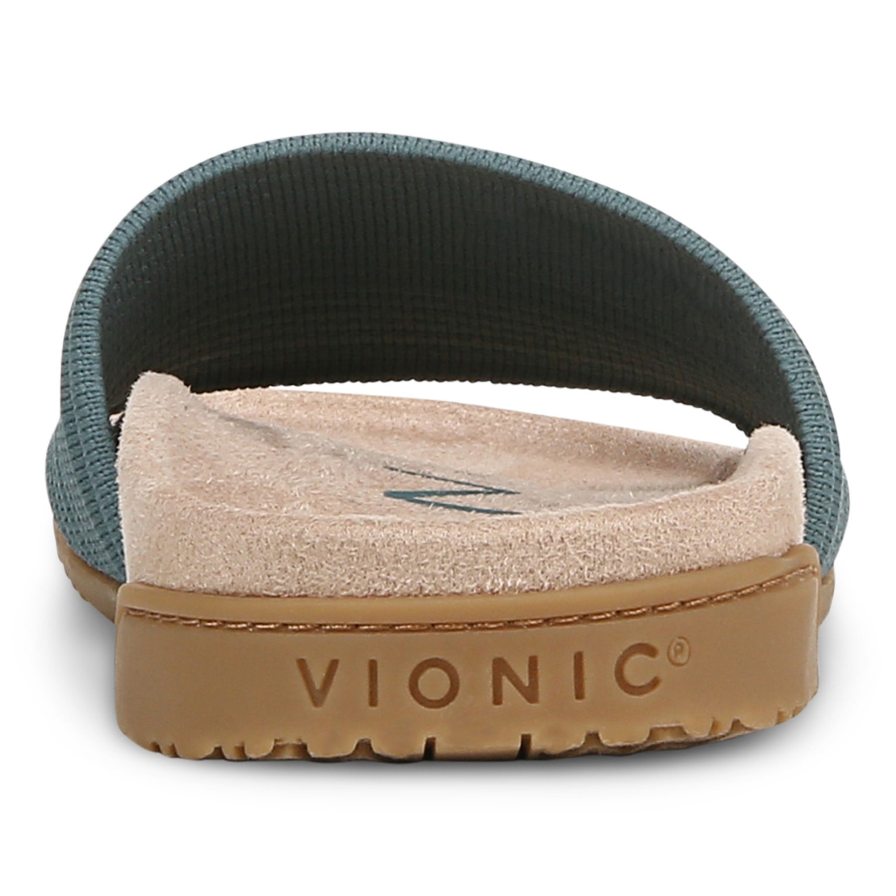 Vionic Evie Knit Women's Slide Arch Supportive Sandal - Bodega Blue - Back