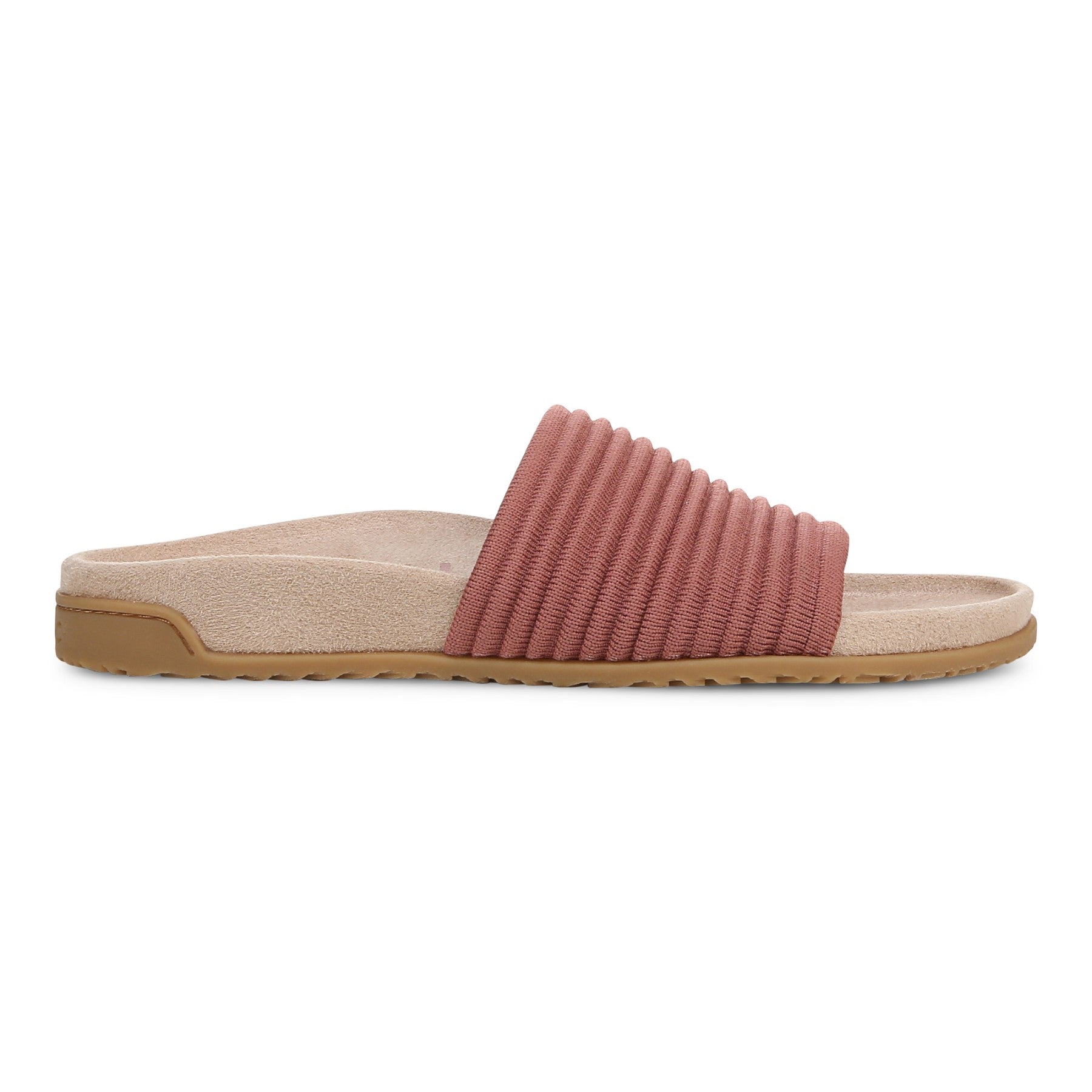Vionic Evie Knit Women's Slide Arch Supportive Sandal - Withered Rose - Right side