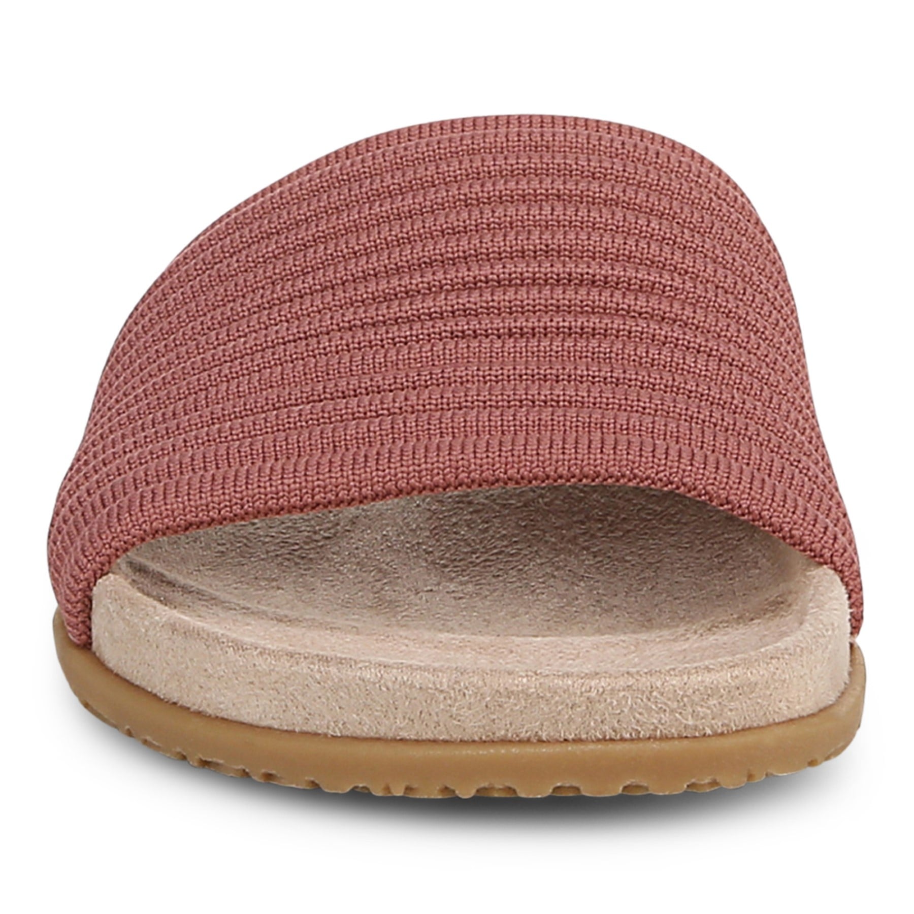 Vionic Evie Knit Women's Slide Arch Supportive Sandal - Withered Rose - Front