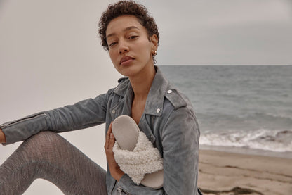 Vionic Relax Ii womens Slide Slipper - Cream Shearling - 0019-med