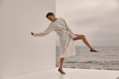 Vionic Uptown Balle womens Slip On/Loafer/Moc Shoe - Polluted Silver - 0182-med