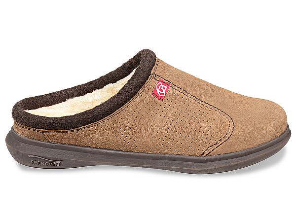 Spenco Slipper - Men's Supreme Slide Suede - Warm Brown