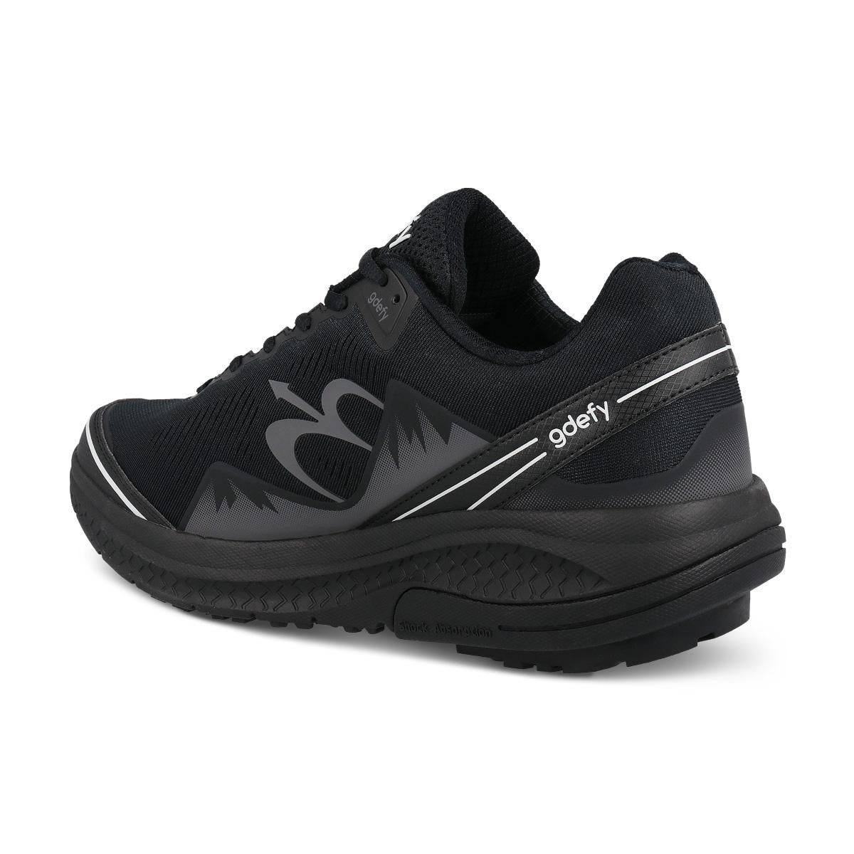 Gravity Defyer Women's GDEFY Mighty Walk Athletic Shoes - Black/Black - angle main