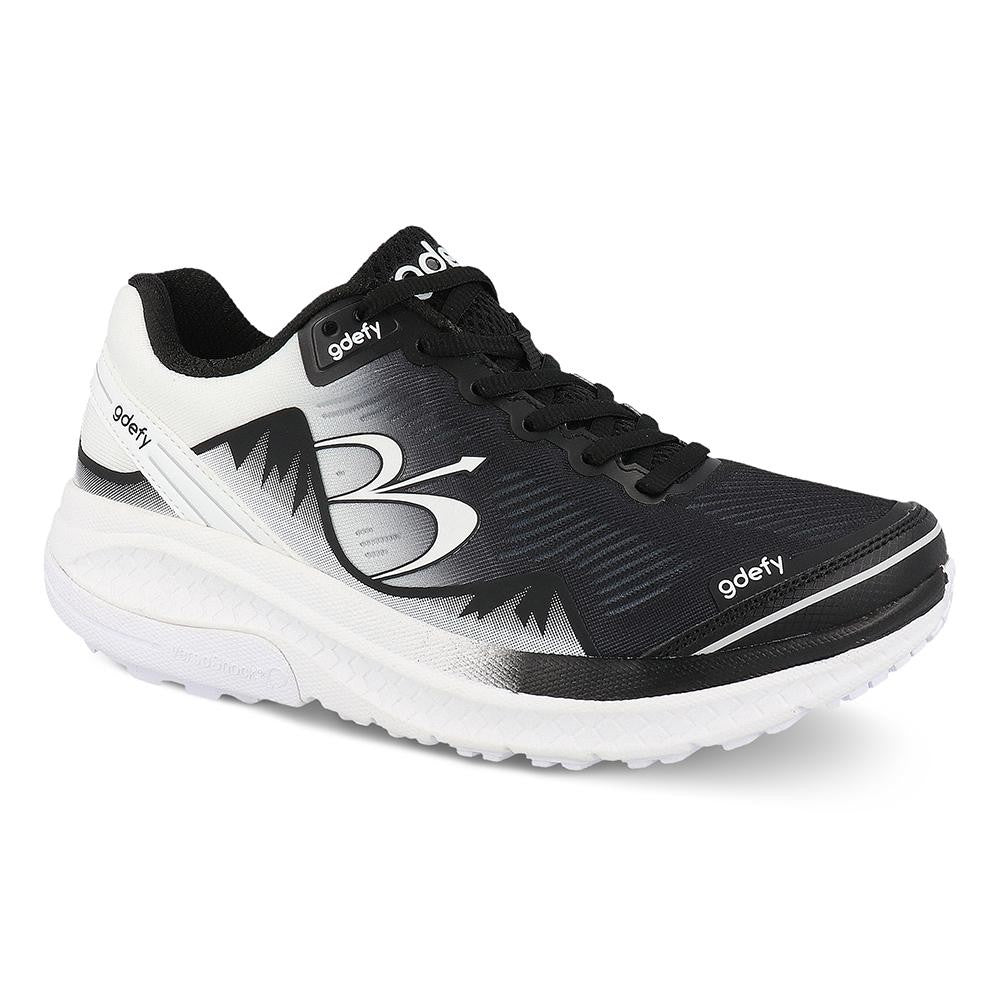 Gravity Defyer Women's GDEFY Mighty Walk Athletic Shoes - White/Black - angle main 2