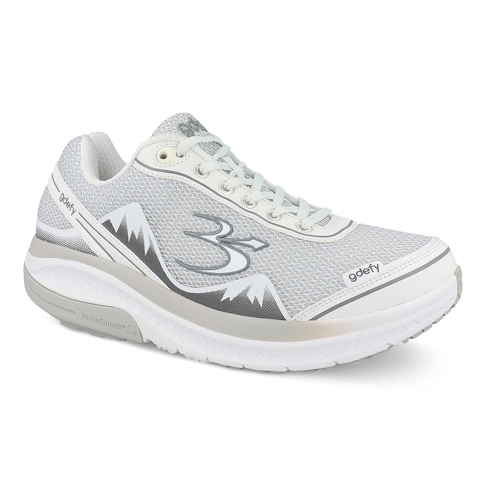 Gravity Defyer Women's GDEFY Mighty Walk Athletic Shoes - White/Silver - angle main 2