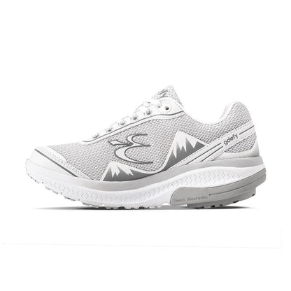 Gravity Defyer Women's GDEFY Mighty Walk Athletic Shoes - White/Silver - side view 2