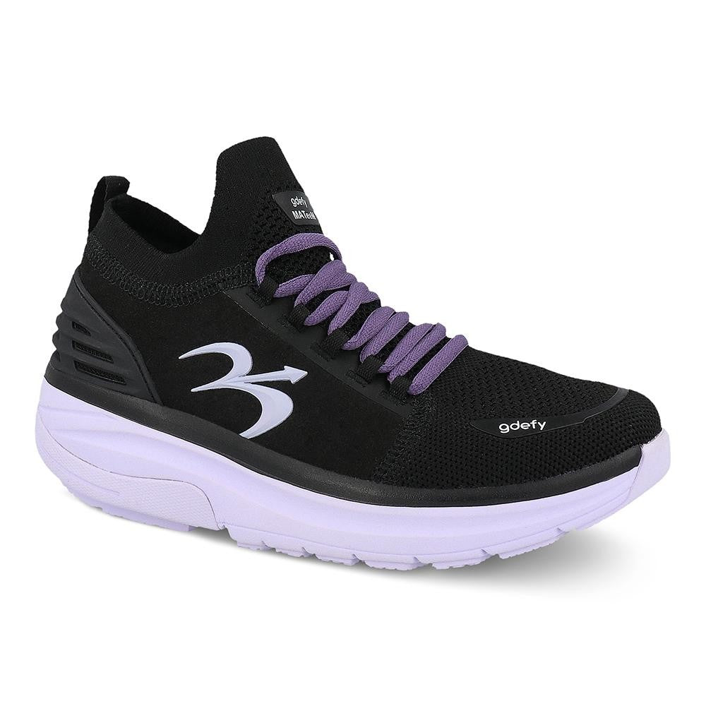 Gravity Defyer Women's GDEFY MATeeM Athletic Shoes - Black/Purple - angle main 2
