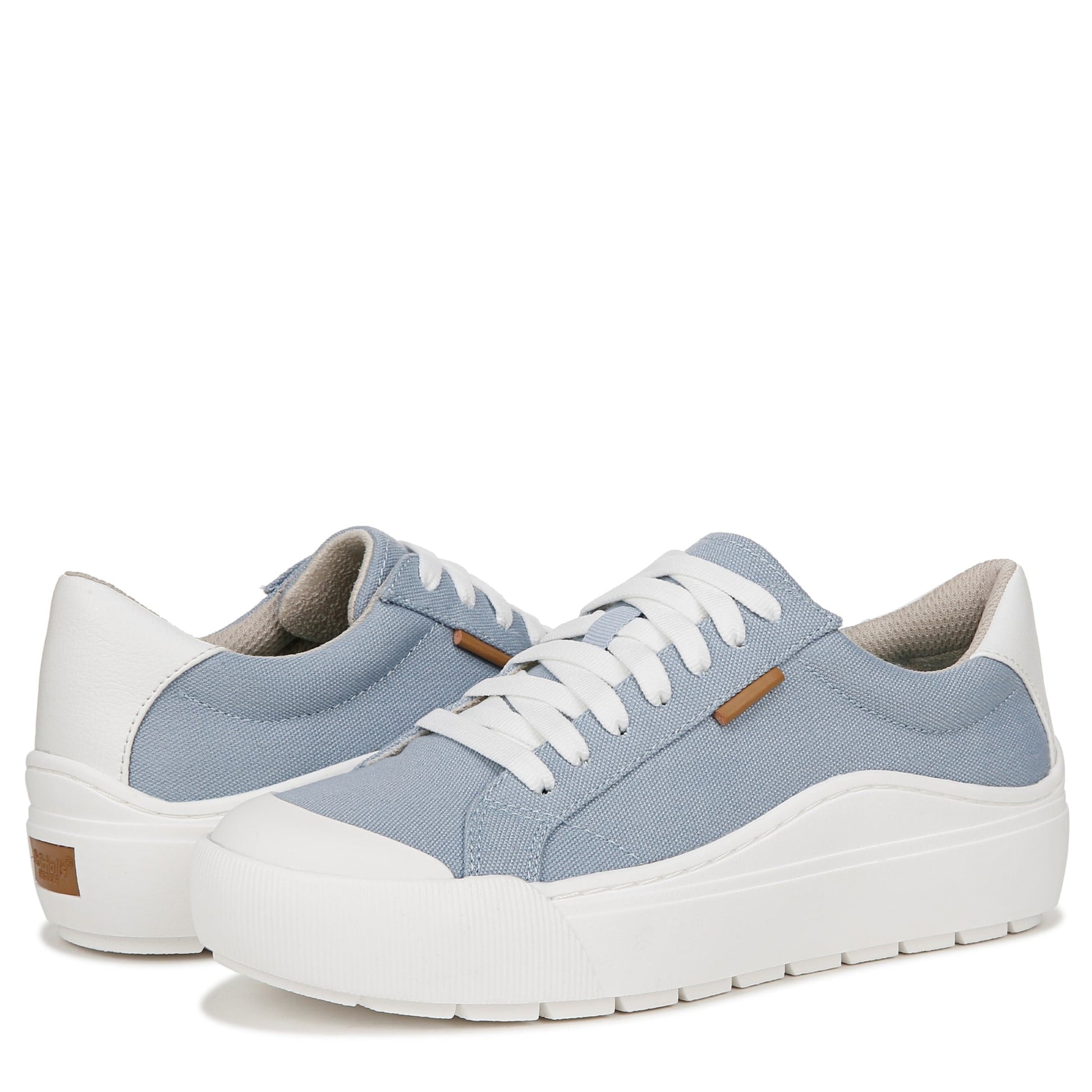 Dr. Scholl's Time Off Women's Comfort Sneakers - Blue Fabric - pair left angle